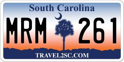 SC license plate MRM261