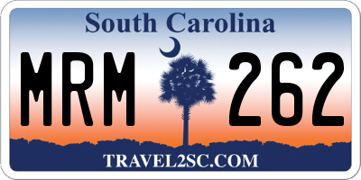 SC license plate MRM262