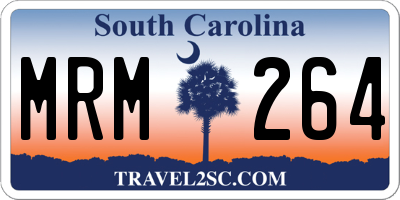 SC license plate MRM264