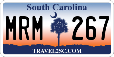 SC license plate MRM267
