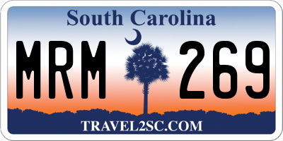 SC license plate MRM269