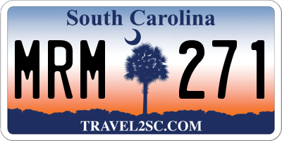 SC license plate MRM271