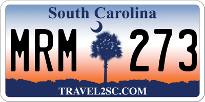 SC license plate MRM273