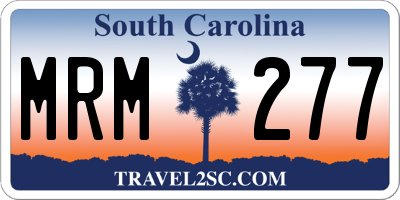 SC license plate MRM277