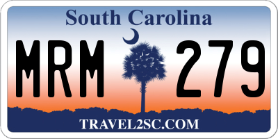 SC license plate MRM279