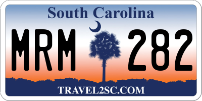 SC license plate MRM282
