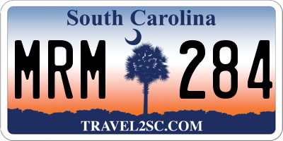 SC license plate MRM284