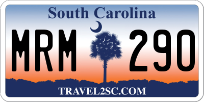 SC license plate MRM290