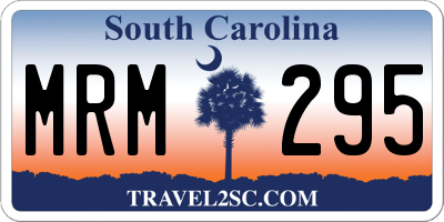 SC license plate MRM295