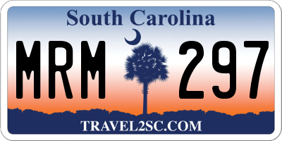 SC license plate MRM297