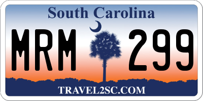 SC license plate MRM299