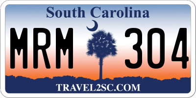 SC license plate MRM304