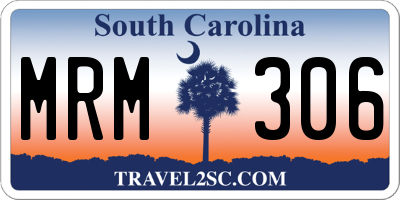 SC license plate MRM306