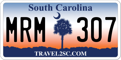 SC license plate MRM307