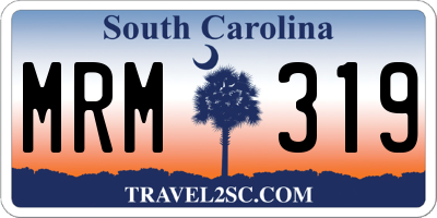 SC license plate MRM319