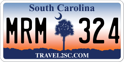 SC license plate MRM324