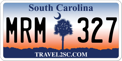 SC license plate MRM327