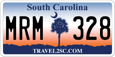 SC license plate MRM328