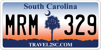 SC license plate MRM329