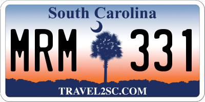 SC license plate MRM331