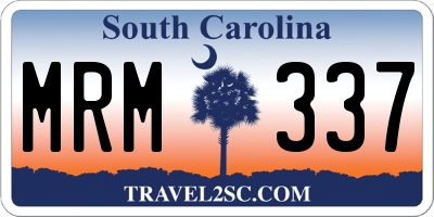 SC license plate MRM337