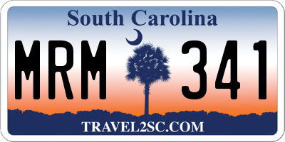 SC license plate MRM341