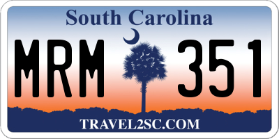 SC license plate MRM351