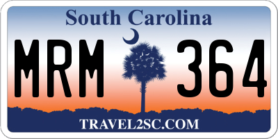 SC license plate MRM364