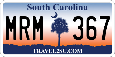 SC license plate MRM367
