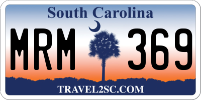 SC license plate MRM369