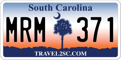 SC license plate MRM371