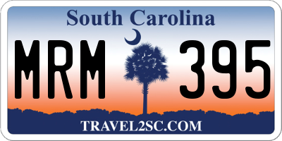 SC license plate MRM395