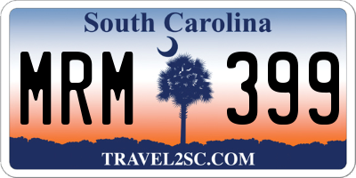 SC license plate MRM399