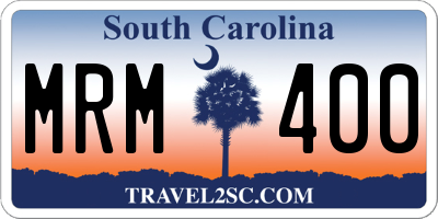 SC license plate MRM400