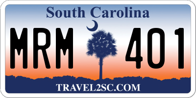 SC license plate MRM401