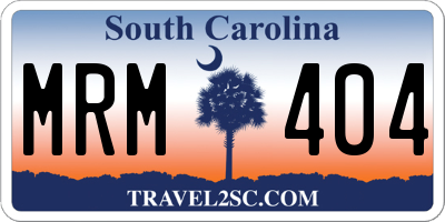 SC license plate MRM404