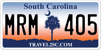 SC license plate MRM405