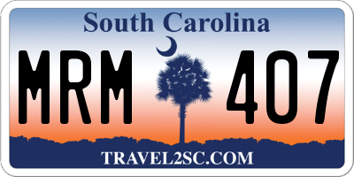 SC license plate MRM407