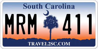 SC license plate MRM411