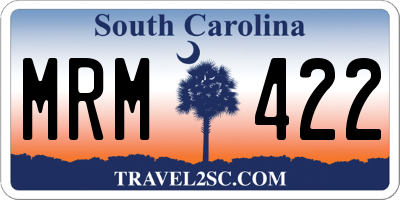 SC license plate MRM422