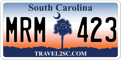 SC license plate MRM423