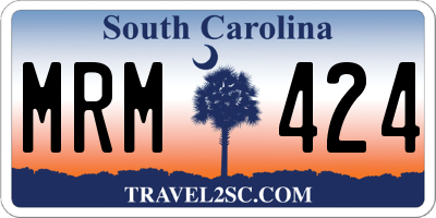 SC license plate MRM424