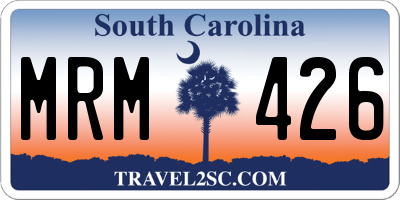 SC license plate MRM426