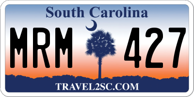 SC license plate MRM427