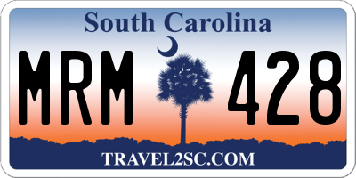 SC license plate MRM428