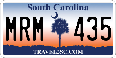 SC license plate MRM435