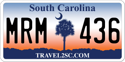 SC license plate MRM436