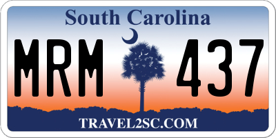 SC license plate MRM437