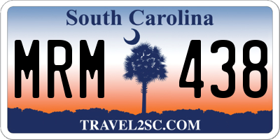 SC license plate MRM438