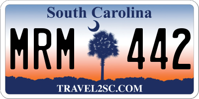 SC license plate MRM442